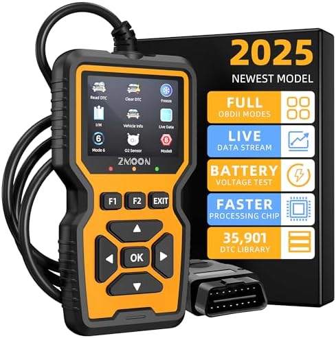 ZMOON ZM201 Professional OBD2 Scanner Diagnostic Tool, Enhanced Check Engine Code Reader with Reset OBDII/EOBD Car Diagnostic Scan Tools for All Vehicles After 1996, 2025 Upgraded