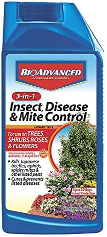 BAYER CROP SCIENCE 701285 3-in-1 Insect Disease and Mite Control Concentrate, 32-Ounce