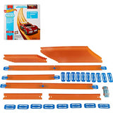 Hot Wheels Toy Car Track Set, Mega Track Pack, 87 Component Building Parts for 40-ft of Track & 1:64 Scale Vehicle (Amazon Exclusive)