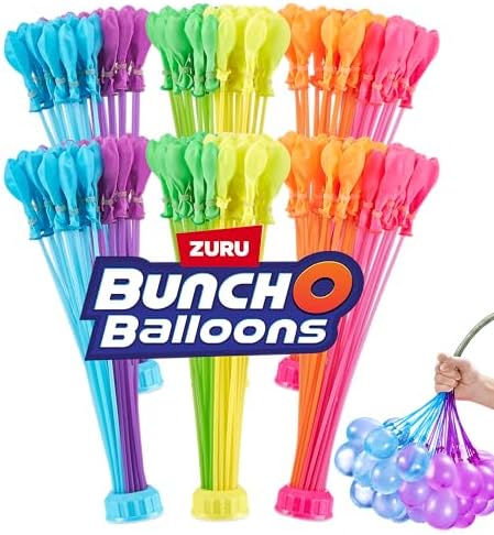 Bunch O Balloons Tropical Party (6 Pack) by ZURU, 200+ Rapid-Filling Self-Sealing Tropical Colored Water Balloons for Outdoor Family, Friends, Children Summer Fun (6 Pack)