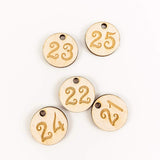 Darina's Crafts Wood advent calendar 1-25 numbers, Wooden advent number tags, Christmas cutouts 25 pieces