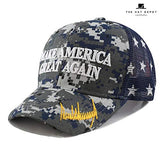 The Hat Depot Original Exclusive Donald Trump 2020 "Keep America Great/Make America Great Again 3D Signature Cap (4. Mesh-MAGA-Blue Digi Camo)