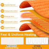 Heating Pad-Electric Heating Pads for Back,Neck,Abdomen,Moist Heated Pad for Shoulder,knee,Hot Pad for Arms and Legs,Dry&Moist Heat & Auto Shut Off(Orange, 20''×24'')