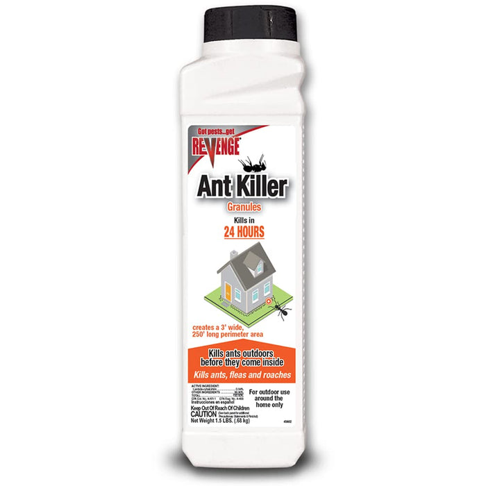 REVENGE Ant Killer Granules, 1.5 lb. Ready-to-Use Fast Acting Perimeter Treatment for Home Kills Ants, Fleas & Roaches