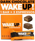 WAKE UP! Caffeinated Chocolate Protein Bars Gluten Free, Vegan, 350mg of Caffeine Energy, Kosher to help Boost Focus and Clarity (1 Bar = 3 Espressos) 6 Pack