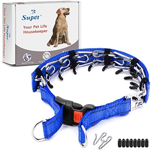 Supet Dog Training Collar for Small Medium Large Dogs with Quick Release Buckle, Adjustable No Pull Dog Collar with Nylon Cover