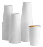 Comfy Package [16 oz. - 100 Count Disposable White Paper Cups, Hot Coffee Cups - Eco-Friendly Hot Cups