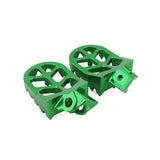 AnXin Dirt Bike Foot Pegs Wider Footpegs Foot Pedals Rests CNC for KX65 00-23 KX85 01-23 KLX 140 KLX140 08-23 KX100 98-21 KX112 22-23 KX80 Pit Bike Motorcycle Green