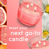 Glade Candle Joyful Citrus & Daisies, Fragrance Candle Infused with Essential Oils, Air Freshener Candle, 3-Wick Candle, 6.8 Oz, 3 Count