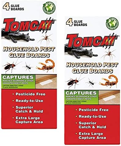 Tomcat Household Pest Glue Boards (Roaches, Insects, Scorpions Spiders) (8 Boards)