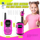 Kids Walkie Talkies Toys for Girls: comedyfun Mini Robots Walkies Talkies 2 Pack Halloween Christmas Birthday Gifts for 3 4 5 6-8 Year Old Girls Toys for 4 5 6 7 8-10 Year Old Camping Outdoor Game