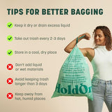 HoldOn 13-Gallon Trash Bags – Plant-based Tall Kitchen Trash Bags with Drawstring Handles for Tall Trash Bins, Heavy-duty and Compostable Large Trash Bags (40 bags)