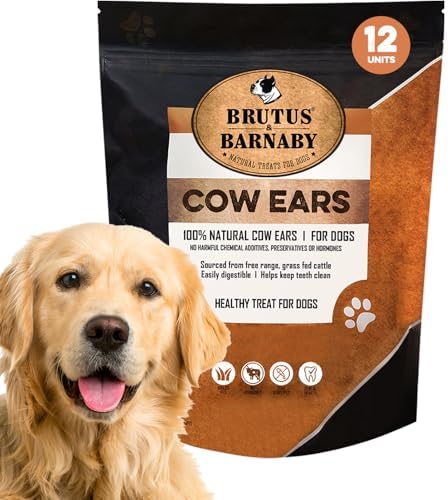 Premium Cow Ears For Dogs, Thick Cut & All-Natural Whole Ears, 100% Grass Fed Beef, No Additives Or Hormones, Safe Rawhide Alternative, Great Dog Treat Alternative To Pig Ears, Bully Sticks, Dog Bones