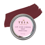 TEIA cosmetics - Multi purpouse color cream for lips and cheeks. Non toxic, vegan, cruelty free. Color (Poetry - Burnt Rose)