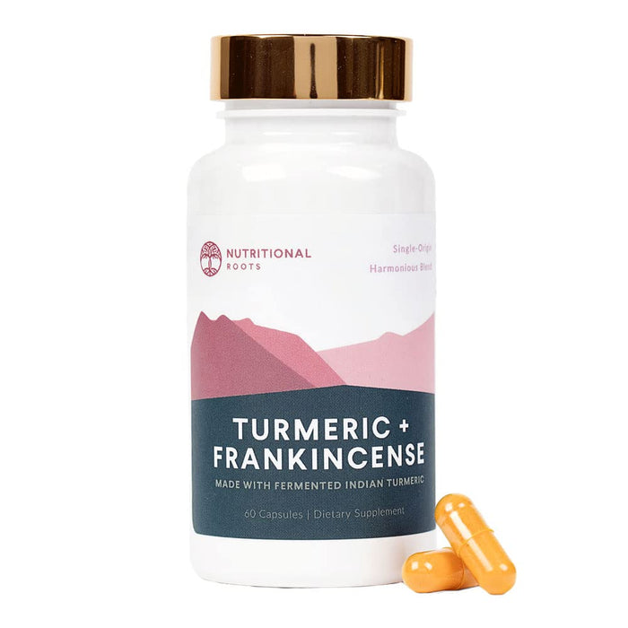 Indian Turmeric and Frankincense with Black Pepper, Made with Turmeric Extract 95% Curcuminoids and Fermented Turmeric Curcumin Longa, Boswellia Serrata, Doctor's Choice, 1 Monthly Supply, 60 ct