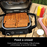 Ninja OG701 Woodfire Outdoor Grill, 7-in-1 Master Grill, BBQ Smoker, & Outdoor Air Fryer plus Bake, Roast, Dehydrate, & Broil, Woodfire Technology, with All Purpose Blend Pellets