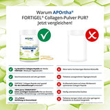 APOrtha® FORTIGEL® Collagen-Pulver PUR - 300 g Pulver, innovative, bioaktive Collagen-Peptide für Knochen und Knorpel, 300g Pulver für 2 Monate, glutenfrei, allergenfrei, laktosefrei, zuckerfrei