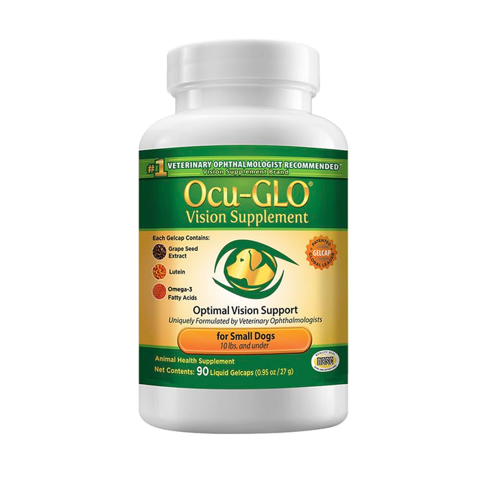 Ocu-GLO Canine Vision Supplement for Small Dogs 10 lb and Under-90 Liquid Gel Caps