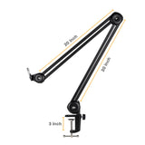 Melon Audio Microphone Boom Arm Stand, Heavy Duty Mic Suspension Scissor Boom Stand with Mic Clip and Cable Ties Perfect For Vocal Recording, Streaming and Podcasting, GAZ-40