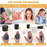 SLIMSTY Hot Stones Massage Set, 18 Pcs Basalt Hot Stones with Heater Kit, Massage Stones for Professional or Home spa, Relaxing, Healing, Pain Relief