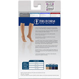 Truform Sheer Compression Stockings, 8-15 mmHg, Women's Knee High Length, 20 Denier, Beige, 2X-Large