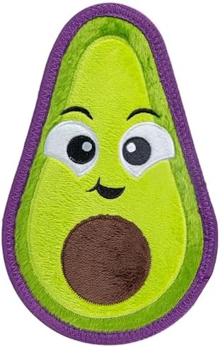 Outward Hound Tough Skinz Durable Squeaky Dog Toy with Two Tough Layers, Avocado, Green, Medium