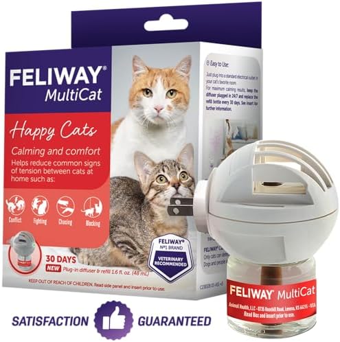 FELIWAY MultiCat Calming Pheromone Diffuser, 30 Day Starter Kit (48 mL)