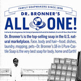 Dr. Bronner's - Pure-Castile Liquid Soap (Baby Unscented, 16 ounce, 2-Pack) - Made with Organic Oils, 18-in-1 Uses: Face, Hair, Laundry and Dishes, For Sensitive Skin and Babies, No Added Fragrance