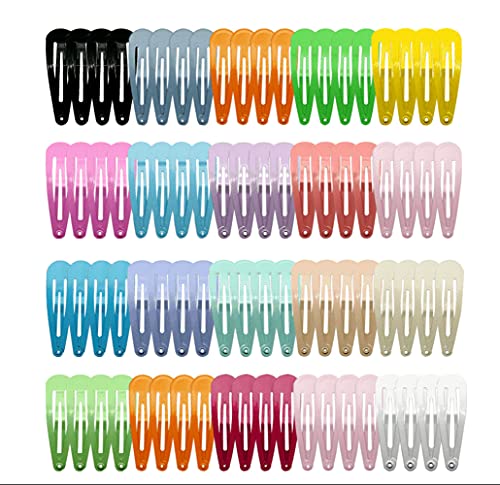 30,60 Pack Black 2 Inch Women Metal Snap Hair Clips Accessories No Slip Hair Barrettes Girls Women Hair Accessories (Multi-colored 80PCS)