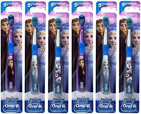 Oral-B Disney Frozen Toothbrush, 3+ YRS, Extra Soft (Characters Vary) - Pack of 6