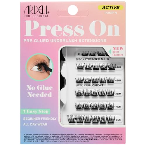 Ardell Active Press On DIY Lash Clusters, False Eyelashes, Cluster Lashes, Pre-Glued Underlash, Eyelash Extensions - Pump'n, 1-pack