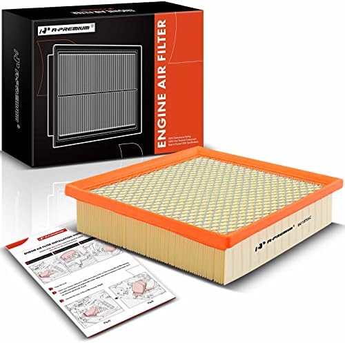 A-Premium Engine Air Filter Compatible with Toyota, Dodge, Jeep & Lexus Models - Camry, Highlander, Avalon, Sienna, Durango, Grand Cherokee, ES350, NX300, RX350 - Replace# 17801-0P050