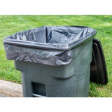 Plasticplace Big Black Trash Bags Heavy Duty - Extra Large Trash Bags Heavy Duty 95-96 Gallon, 1.2 Mil, 61” x 68”, 15 Count Roll