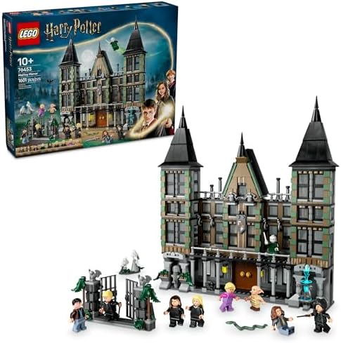 LEGO Harry Potter Malfoy Manor Building Toy - Harry Potter Toy for Boys and Girls, Ages 10+ - Collectible Kids Toy for Fans - Includes 9 Minifigures - 76453