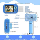 Teslahero Kids Camera Toys for 3-12 Years Old Boys Girls,Children's Camera with Flip-up Lens for Selfie & Video,HD Digital Camera,Christmas Birthday Party Gifts for Child Age 3 4 5 6 7 8 9 (blue)