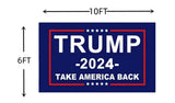 Donald Trump Flag 6X10 FT - Take American Back Flag,Vivid Color, All Weather, Double Stitched President Flags，Polyester Flags with Sturdy Brass Ring.