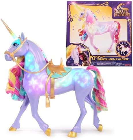 Unicorn Academy, Interactive Rainbow Light-up Wildstar with Lights, Sounds & Music, Dolls & Unicorn Toys for Girls Ages 4 and up