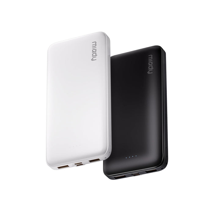 Miady 2-Pack Portable Charger, Slim 10000mAh Power Bank Travel Battery Pack