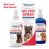 Vetericyn Plus Hot Spot Spray for Dogs Skin Sores and Irritations | Itch Relief for Dogs and Prevents Chewing and Licking at Skin, Safe for All Animals. 8 Ounces