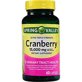 BELOEN Spring Valley Cranberry Triple Strength, 15000 mg, 60 Capsules (Pack of 2)