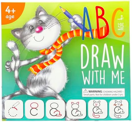 Drawing with Alphabet Learning Letters Tracing ABC Handwriting Toys Set Educational Game Birthday Gift for Preschool Activities Girl Boy 3-6 Years Old Kids