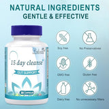 15 Day Cleanse, Gut and Colon Support, Advanced 15 Day Gut Cleanse Detox for Women & Men with Senna, Cascara Sagrada & Psyllium Husk, Non-GMO, 30 Capsules