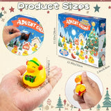 2024 Advent Calendar Christmas Ducks - 24pcs Rubber Duck Advent Calendar 25 Days of Christmas Countdown Toys for Christmas Party Favors Kids Toddlers