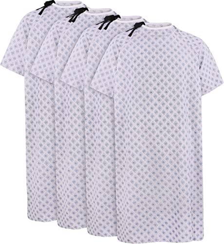 Utopia Care 4 Pack Unisex Hospital Gowns, Extra Long Length Patient Gowns with Back Tie for Men and Women, Comfortably Fits Sizes up to 2XL