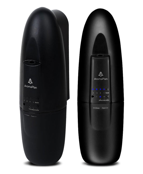 AROMAPLAN Portable Diffuser - 2 Pack - Up to 500 Sq. FT Coverage - Nanotechnology Plug in Oil Diffuser for Essential Oils -for Home and Office - Wall Silent & Waterless Oil Diffuser (Black)