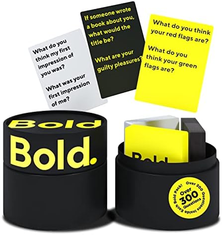 Bold Card Game - 3 Decks, 300+ Questions - Fun Icebreaker and Couples Game for Date Nights