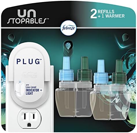 Febreze Plug in, Fresh Scent, Refill, 1 Warmer + 2 Oil Refills