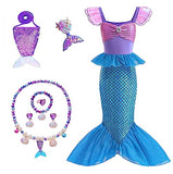 Fishkidtail Little Girls Princess Mermaid Costume for Girls Dress Up with Accessory for Christmas Birthday Party Supplies