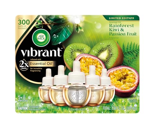 AIR WICK Scented Oil - Vibrant Refill Rainforest Kiwi & Passionfruit 5 ct.