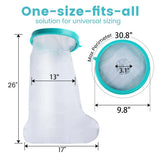 CIVJET Cast Covers for Shower Leg, Waterproof Cast Cover for Showering, Cast Protector for Shower Leg Adult, Shower Boots for Foot after Surgery, Knee, Ankle, Foot (Diameter - 9.8") Extra Large